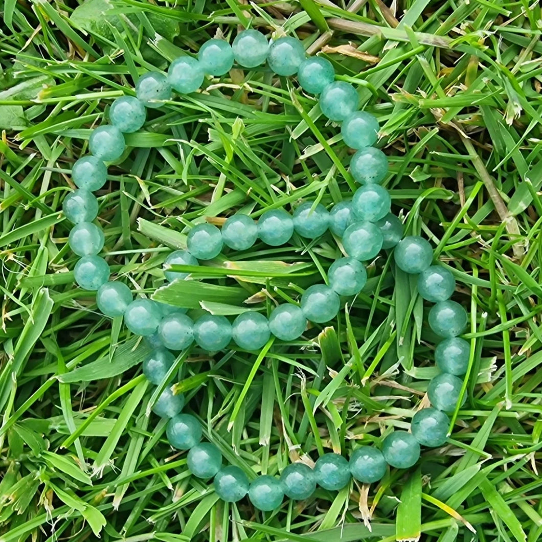 Aventurine Round Bead Crystal Bracelet