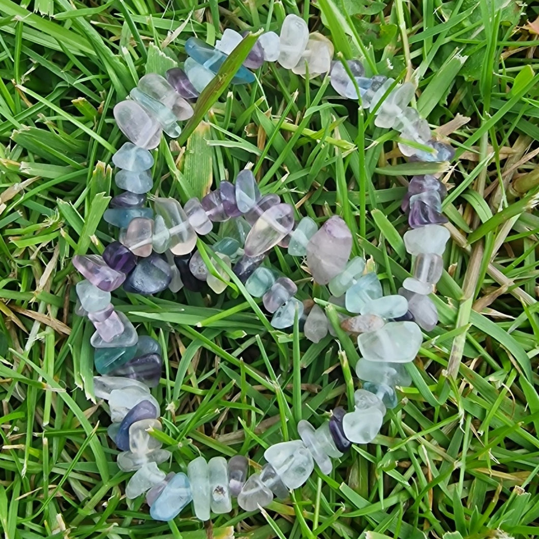 Fluorite Crystal Chip Bracelet