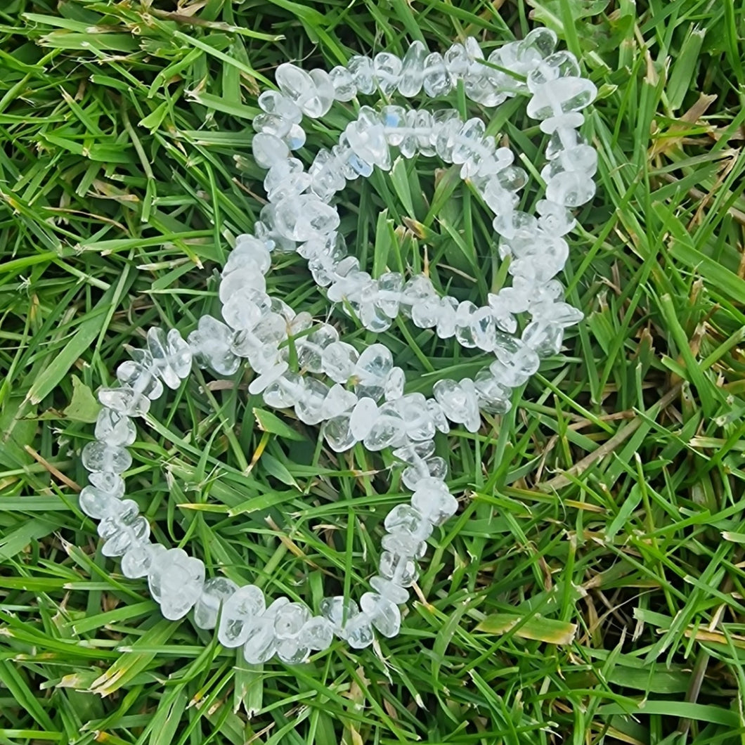 Clear Quartz Crystal Chip Bracelet