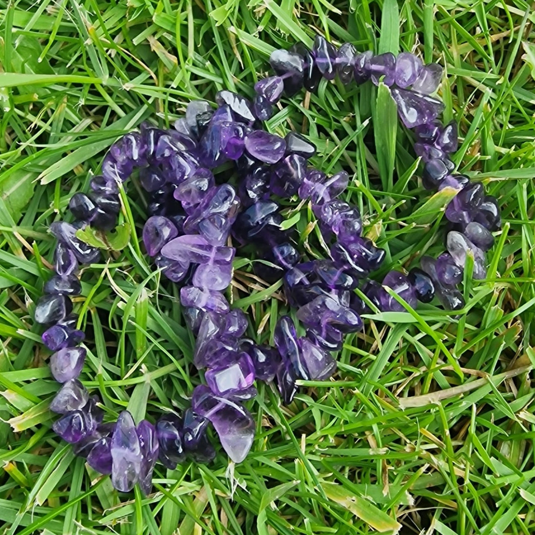 Amethyst Crystal Chip Bracelet