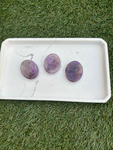 Load image into Gallery viewer, Chevron amethyst palm stone crystal
