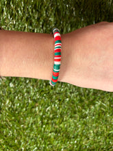 Load image into Gallery viewer, Christmas clay bead bracelet
