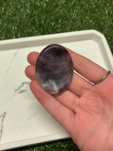 Load image into Gallery viewer, Chevron amethyst palm stone crystal
