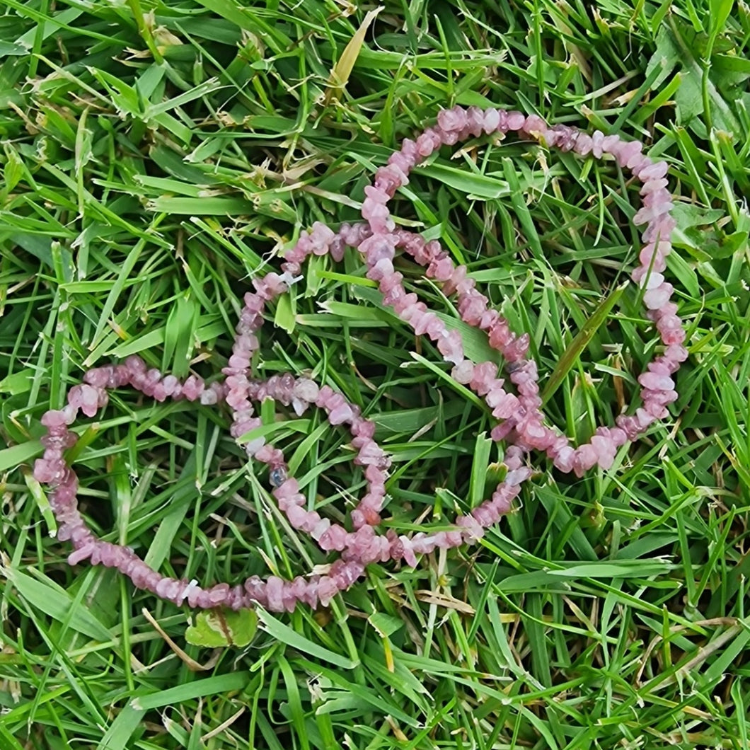 Pink Tourmaline Crystal Bracelet