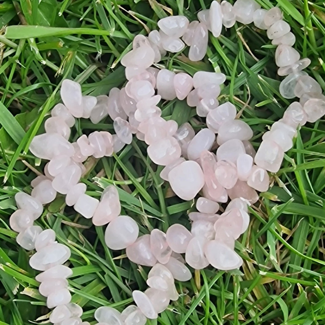 Rose Quartz Crystal Chip Bracelet