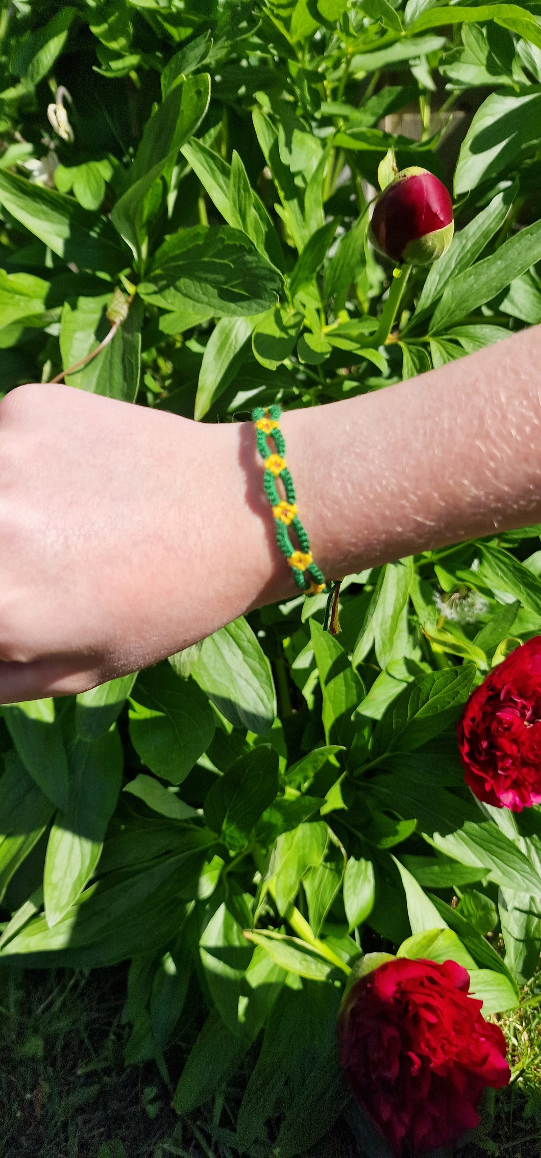Sunflower Chain Thread Bracelet