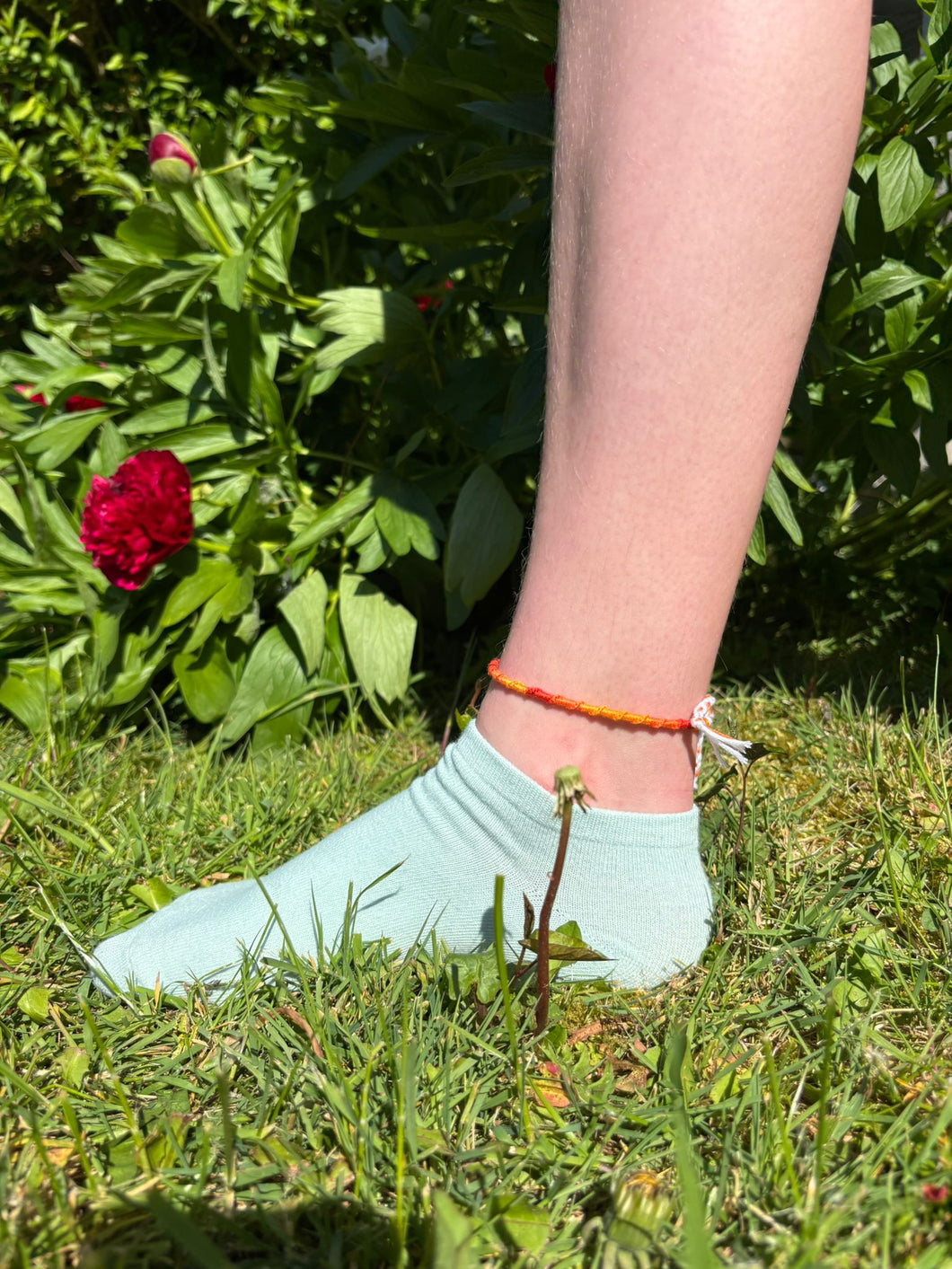 Dark Orange Ombre Twist Anklet